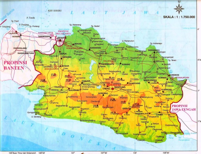 Peta Pulau Jawa Lengkap Dengan Skala